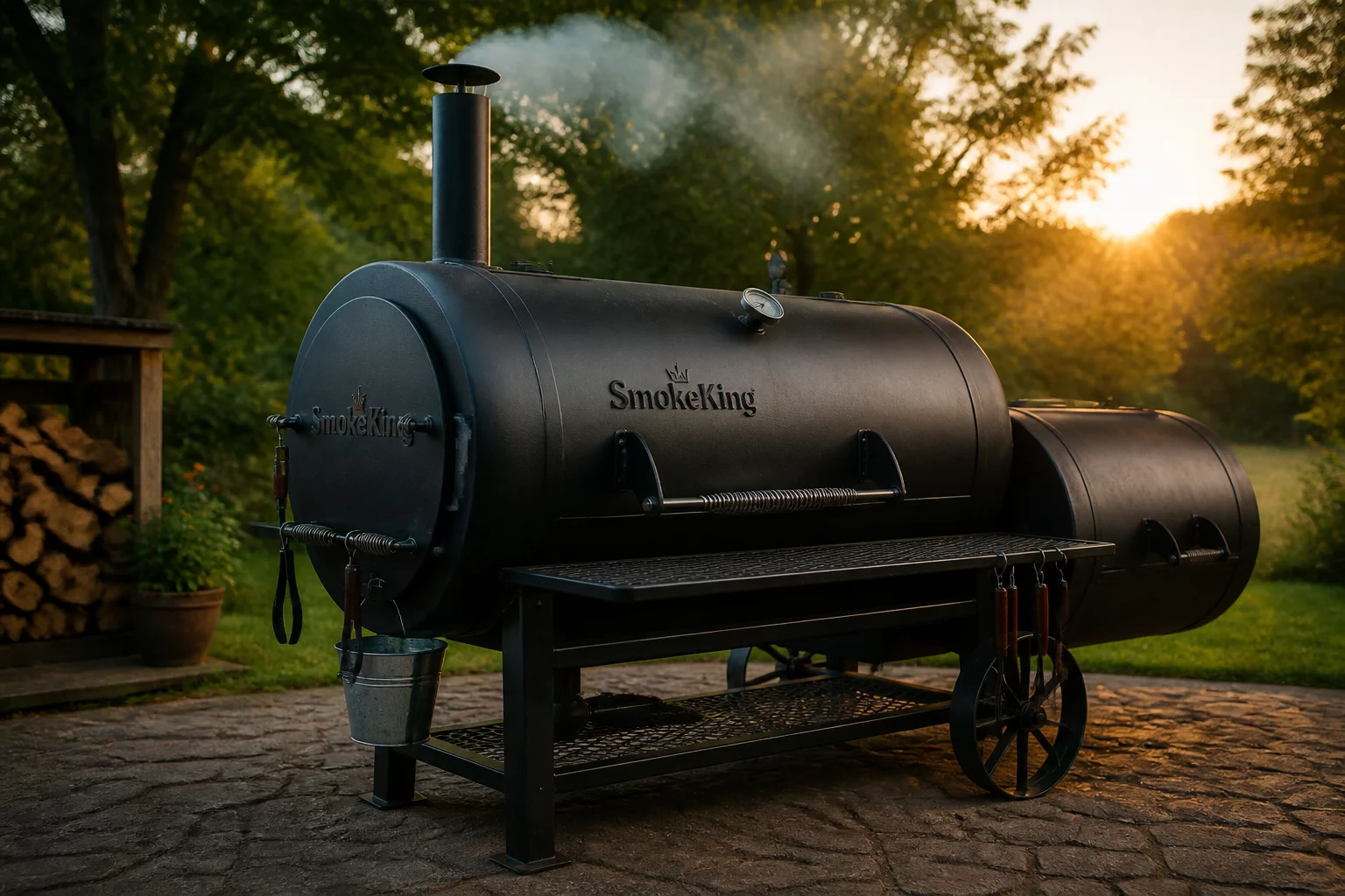 SmokeKing Offset Smoker 400 Pro Pitmaster Bundle